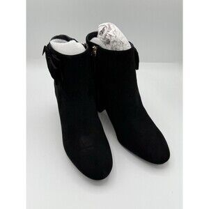 Kate Spade New York Holly booties in black suede with a bow Women’s 7m NWB!